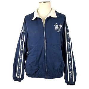 Pro Player NY Yankees Jacket Mens XL extra large Blue Sewn Cotton Vintage